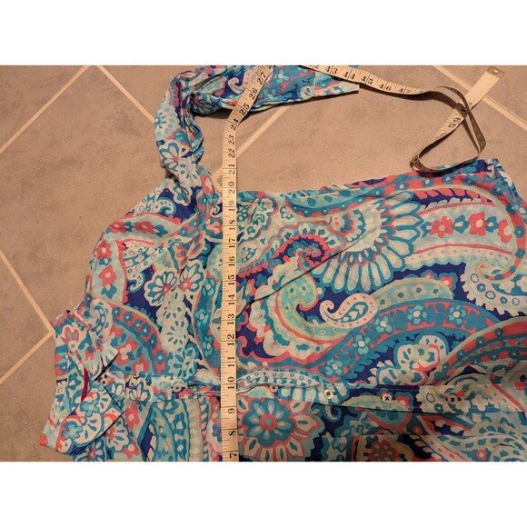 Talbots Classic Cotton Shirt - LayeredPaisley  Long Sleeve Button Up Shirt Sz M - Picture 9 of 13